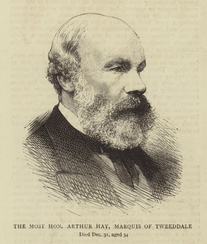 O Honorável Arthur Hay, Marquês de Tweeddale (gravura) de English School