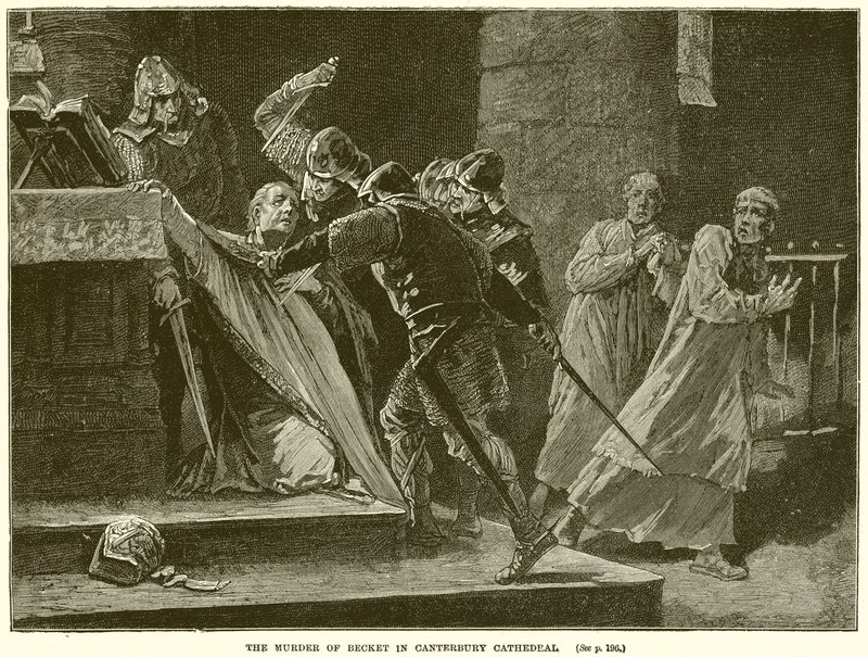 O assassinato de Backet em Canterbury Canthdeal de English School