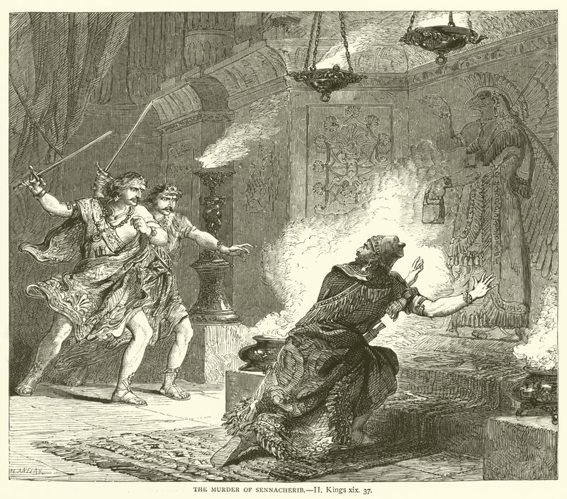 O Assassinato de Senaqueribe, II, Reis, xix, 37 de English School