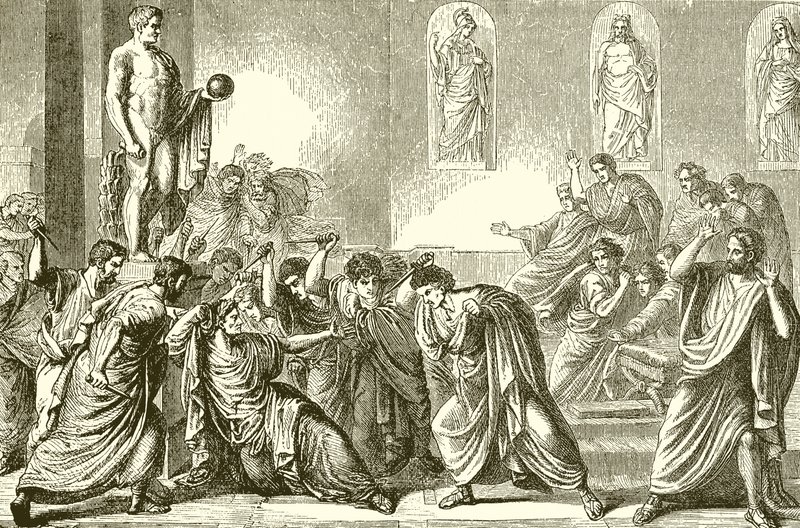 O Assassinato de Júlio César (gravura) de English School