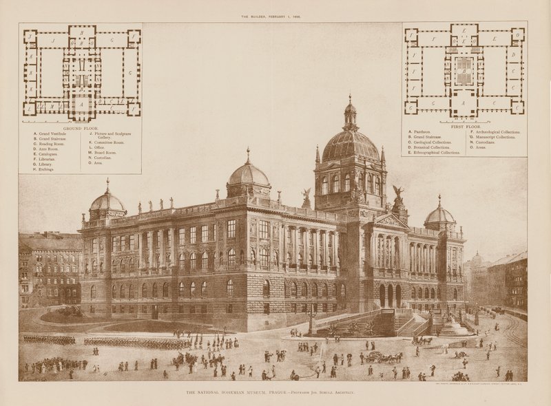 Museu Nacional da Boémia, Praga (gravura) de English School