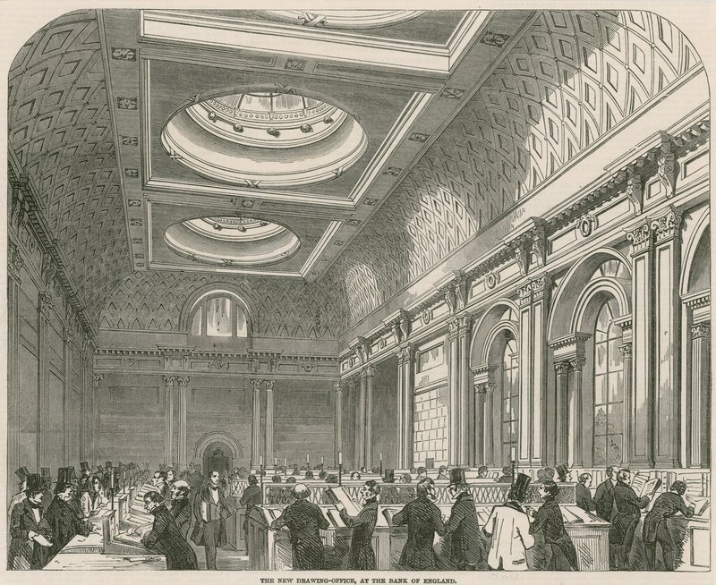 O novo gabinete de desenho do Banco da Inglaterra de English School
