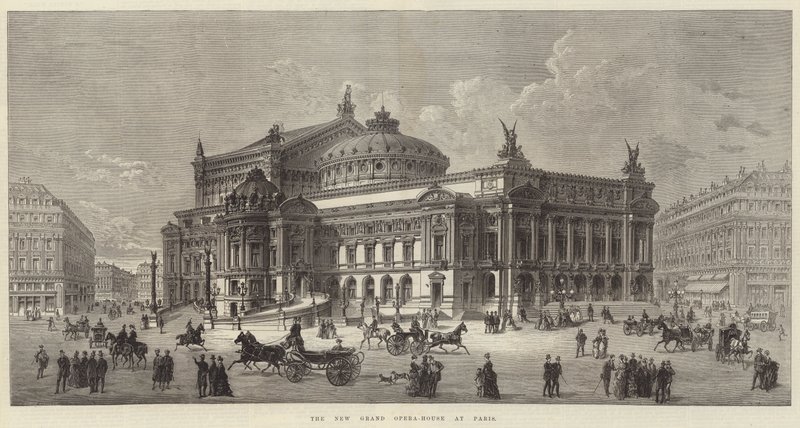 A Nova Grand Opera-House em Paris (gravura) de English School