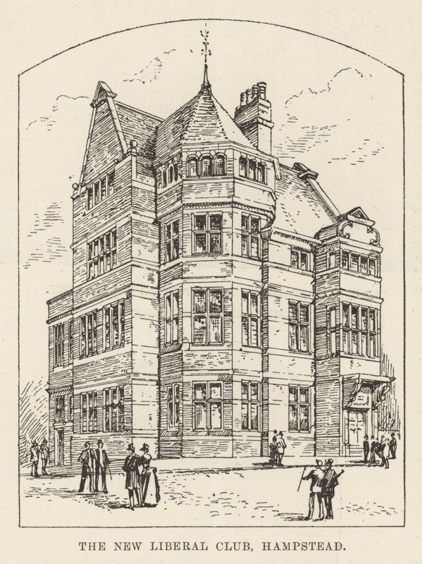 O Novo Clube Liberal, Hampstead (gravura) de English School