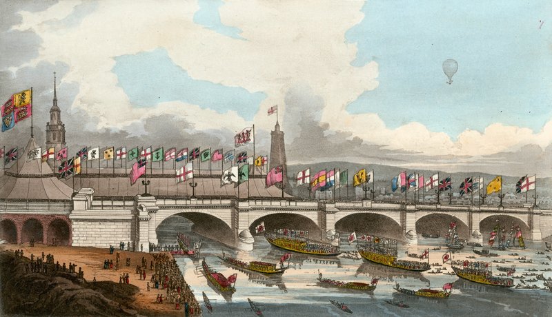 The New London Bridge, 1 de agosto de 1831 de English School