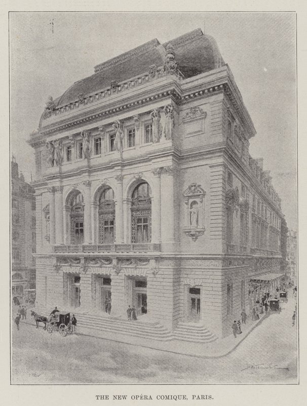 The New Opera Comique, Paris (gravura) de English School