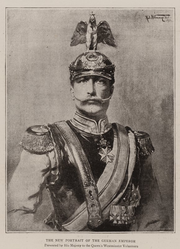 O Novo Retrato do Imperador Alemão (litho) de English School