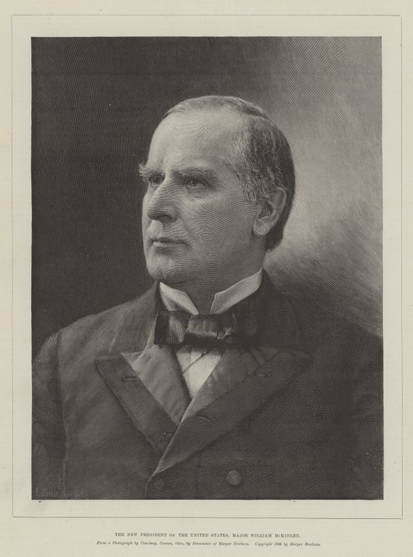 O Novo Presidente dos Estados Unidos, Major William McKinley (gravura) de English School