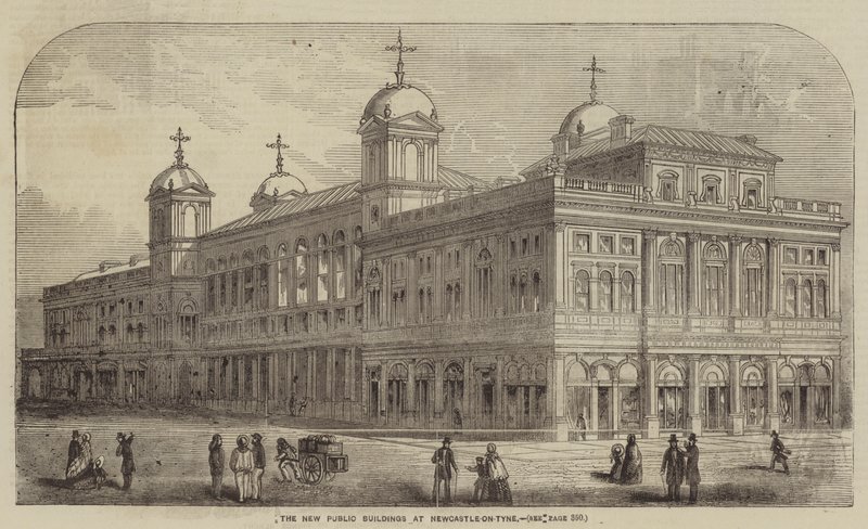 Os Novos Edifícios Públicos em Newcastle-on-Tyne (gravura) de English School