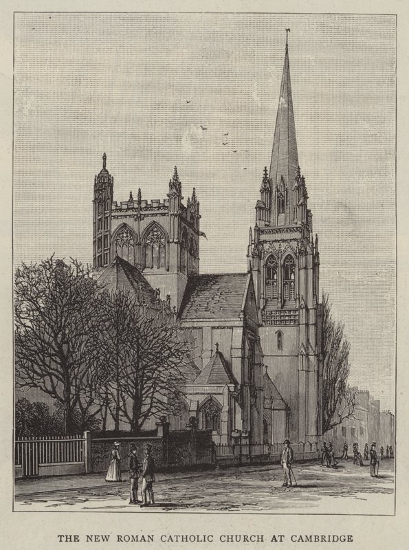 A Nova Igreja Católica Romana em Cambridge (gravura) de English School