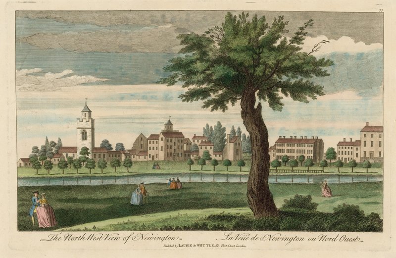 A visão noroeste de Newington de English School
