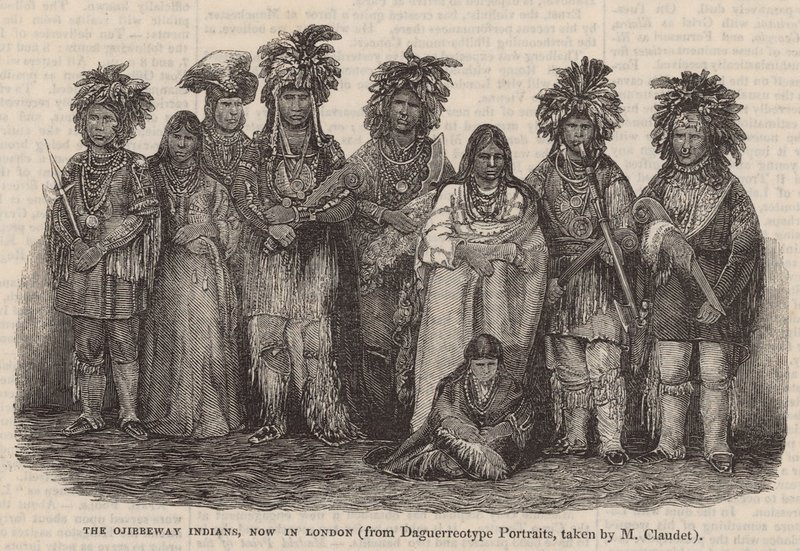 Os índios Ojibbeway, agora em Londres de English School