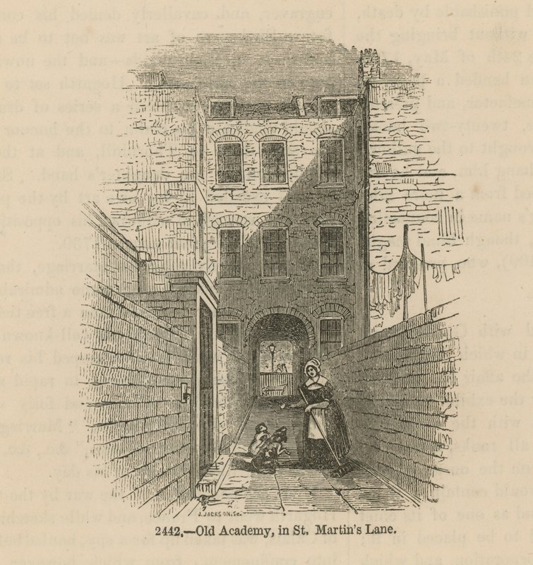 A antiga academia em St Martins Lane de English School