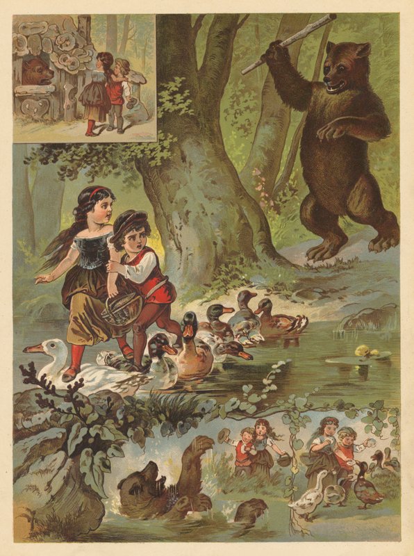 O velho urso que vivia numa casa de açúcar (cromolitografia) de English School