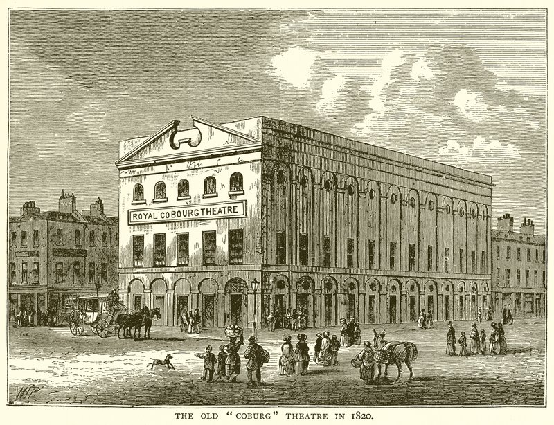 O Old Coburg Theatre em 1820 de English School