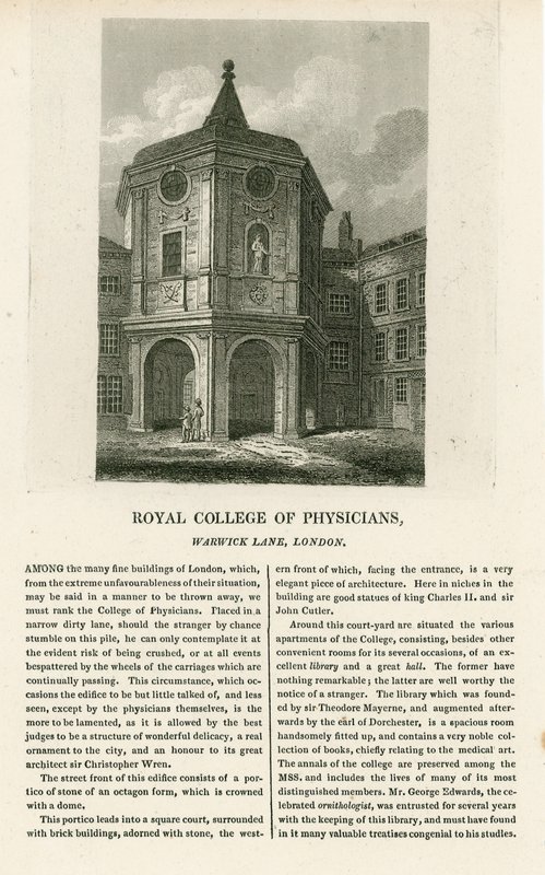 O antigo colégio de médicos em Warwick Lane de English School