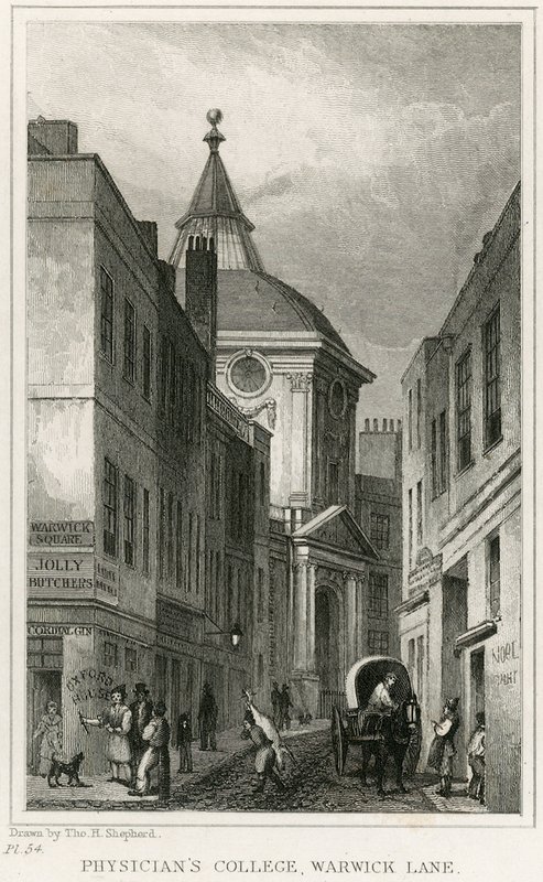 O antigo colégio de médicos em Warwick Lane de English School