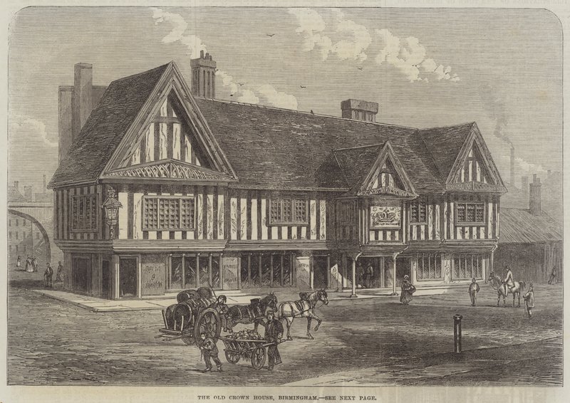 The Old Crown House, Birmingham (gravura) de English School