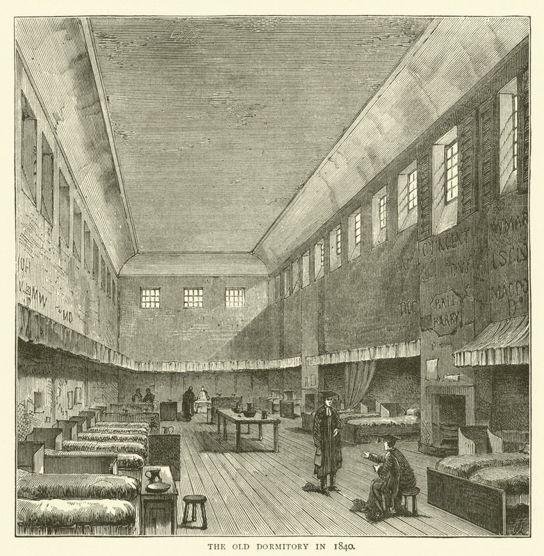 O Antigo Dormitório em 1840 (gravura) de English School