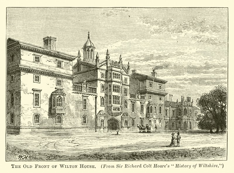 A antiga frente da casa de Wilton de English School