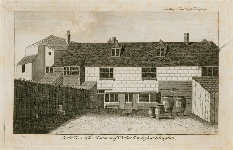 O Old Pied Bull (traseira), casa de Sir Walter Raleighs de English School