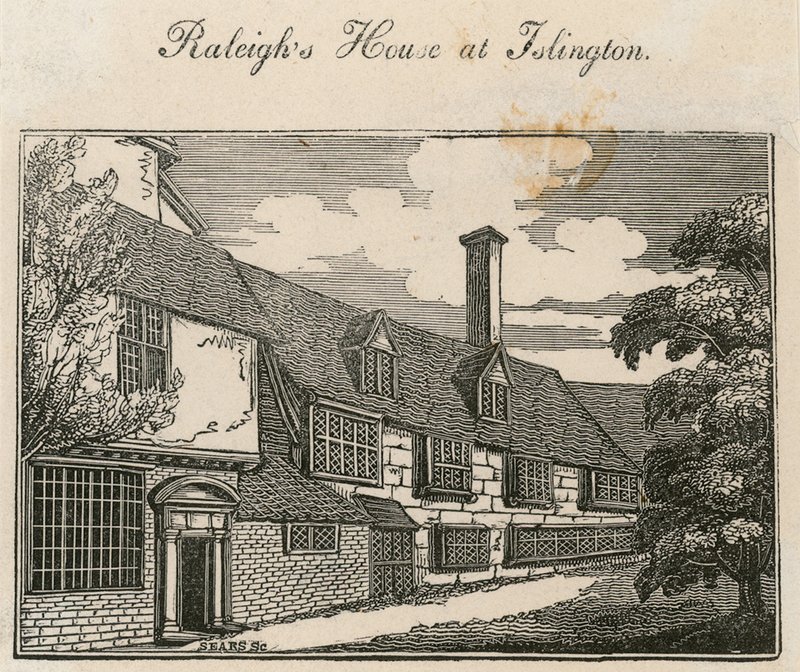 O Old Pied Bull (traseira), casa de Sir Walter Raleighs de English School