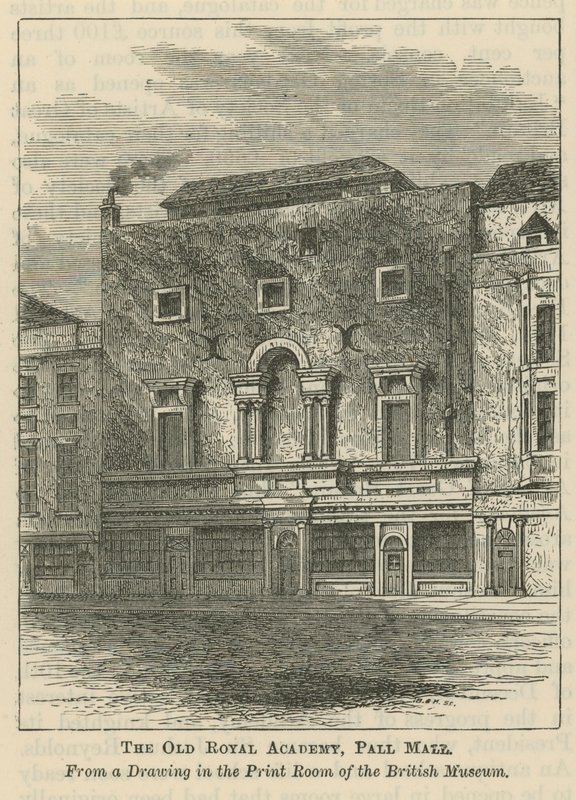A antiga academia real em Pall Mall de English School