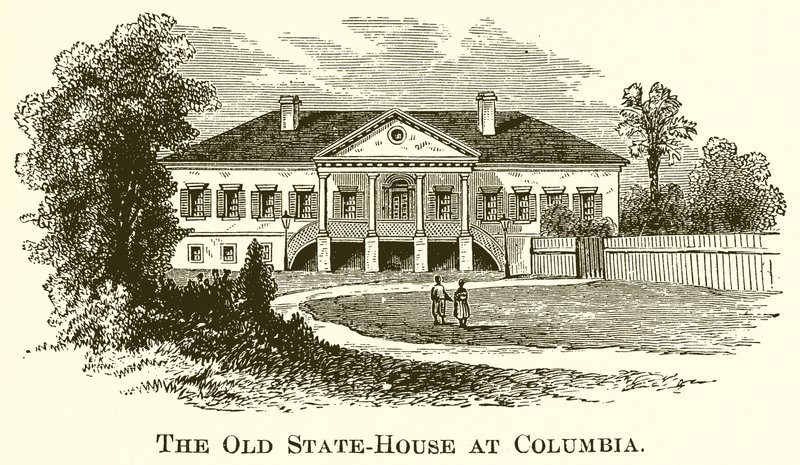 A, velho, estado, casa, em, columbia de English School