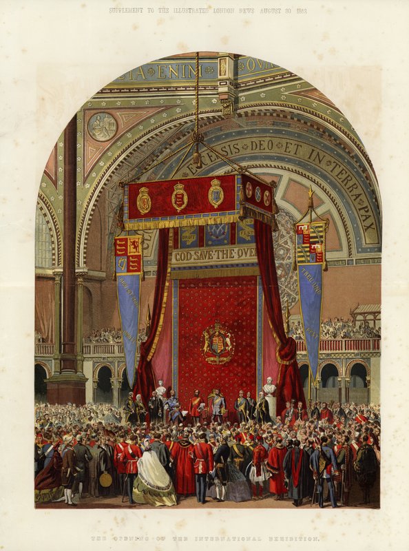 A abertura da exposição internacional, 1862 de English School