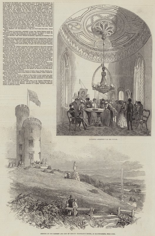 Inauguração da Mathew and City of London Temperance Tower (gravura) de English School