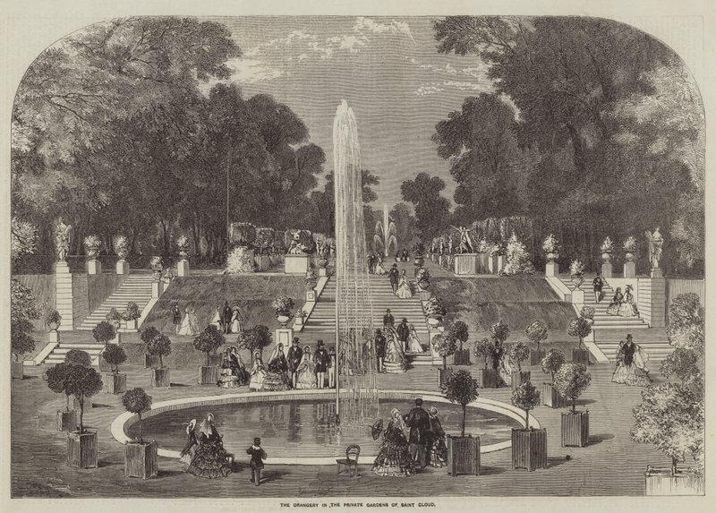 A Orangery in the Private Gardens of Saint Cloud (gravura) de English School
