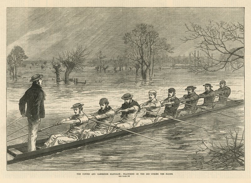 A corrida de barcos de Oxford e Cambridge de English School