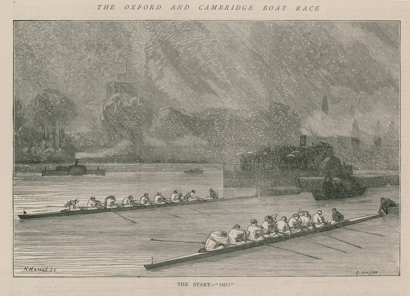 A corrida de barcos de Oxford e Cambridge de English School