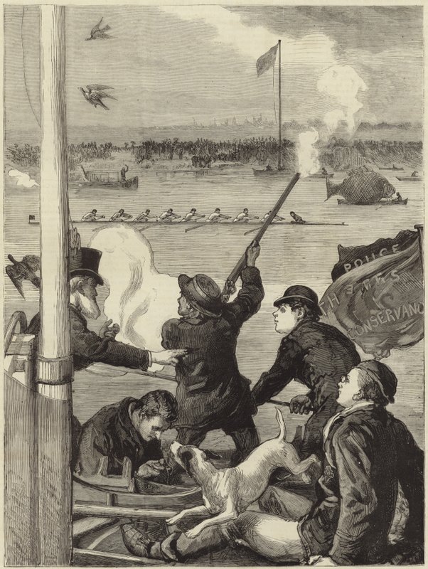 A corrida de barcos de Oxford e Cambridge de English School