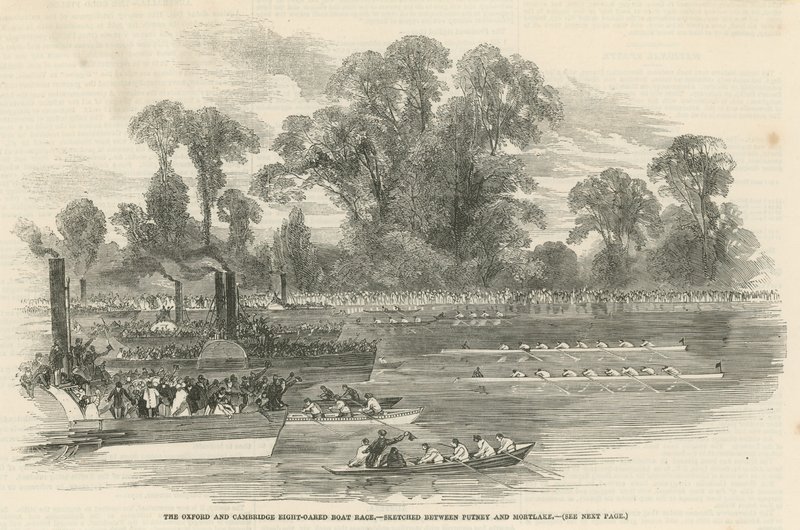 A corrida de barcos de Oxford e Cambridge de English School