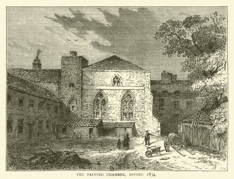 A Câmara Pintada, antes de 1834 (gravura) de English School