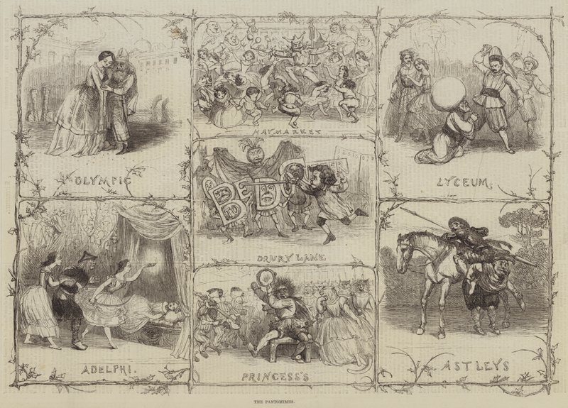O Pantomimes (gravura) de English School