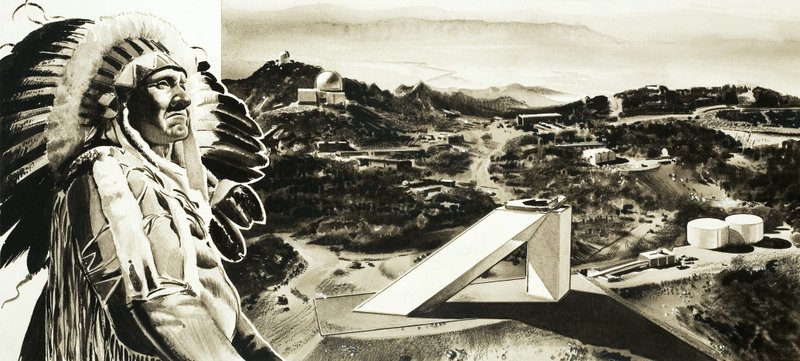 Os índios Papagos permitiram que os cientistas construíssem seu observatório em Kitt Peak de English School