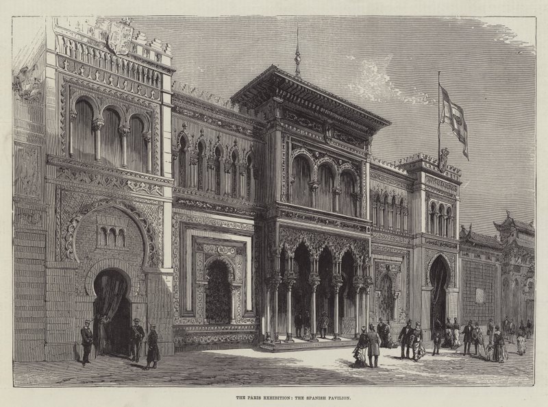 A Exposição de Paris, o Pavilhão de Espanha (gravura) de English School