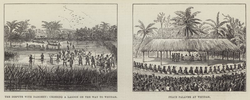 The Peace Palaver at Whydah (gravura) de English School