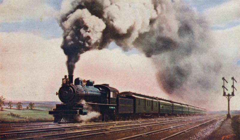 A Pennsylvania Limited a toda velocidade, Pennsylvania Railroad, EUA de English School
