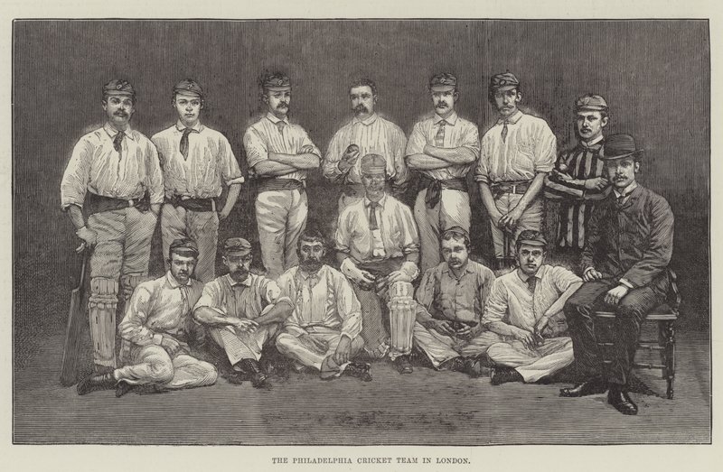 The Philadelphia Cricket Team in London (gravura) de English School