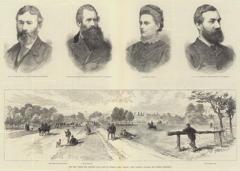 Os Assassinatos do Phoenix Park (gravura) de English School
