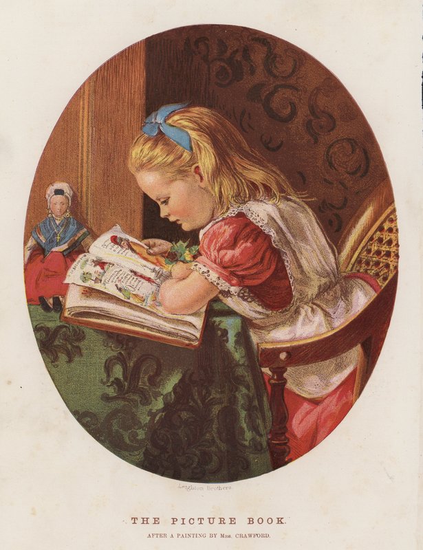 O livro ilustrado (litografia a cores) de English School