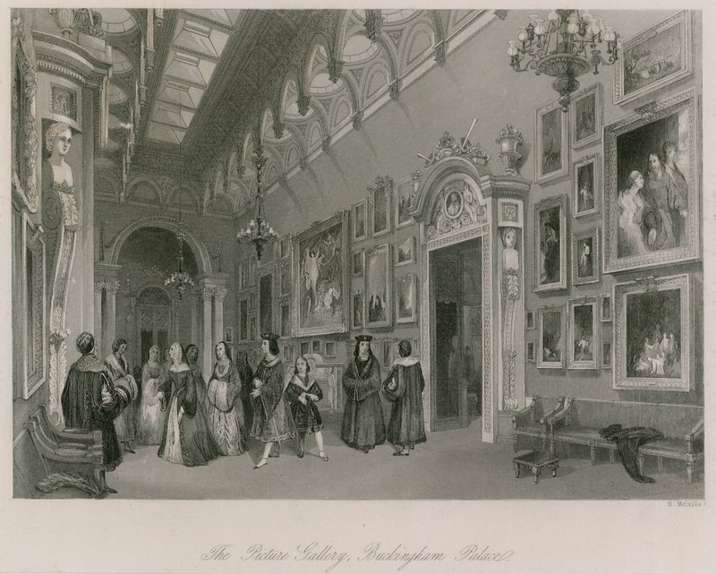 A galeria de imagens, o Palácio de Buckingham de English School
