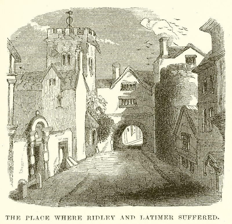 O lugar onde Ridley e Latimer sofreram de English School