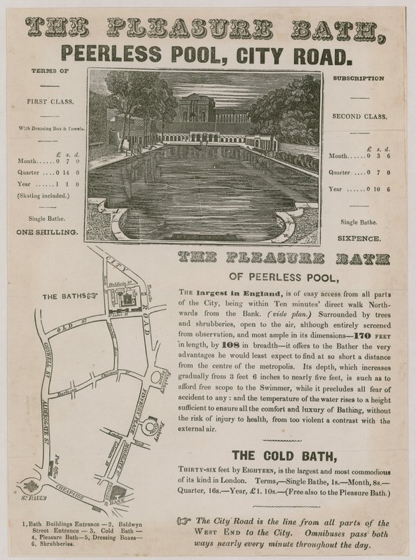 O banho de prazer, piscina inigualável, City Road de English School