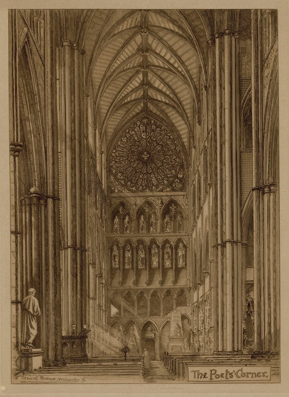 O canto dos poetas da Abadia de Westminster de English School