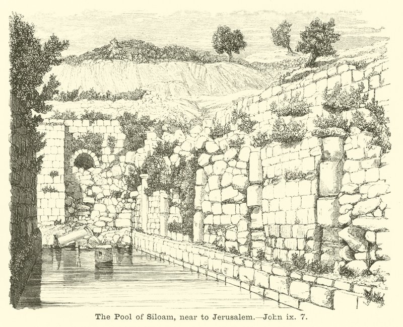 A piscina de Siloé, perto de Jerusalém, João, ix, 7 de English School