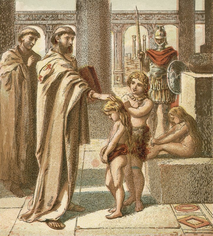 O Papa e as crianças saxões de English School